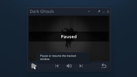 Pause or resume the tracked window